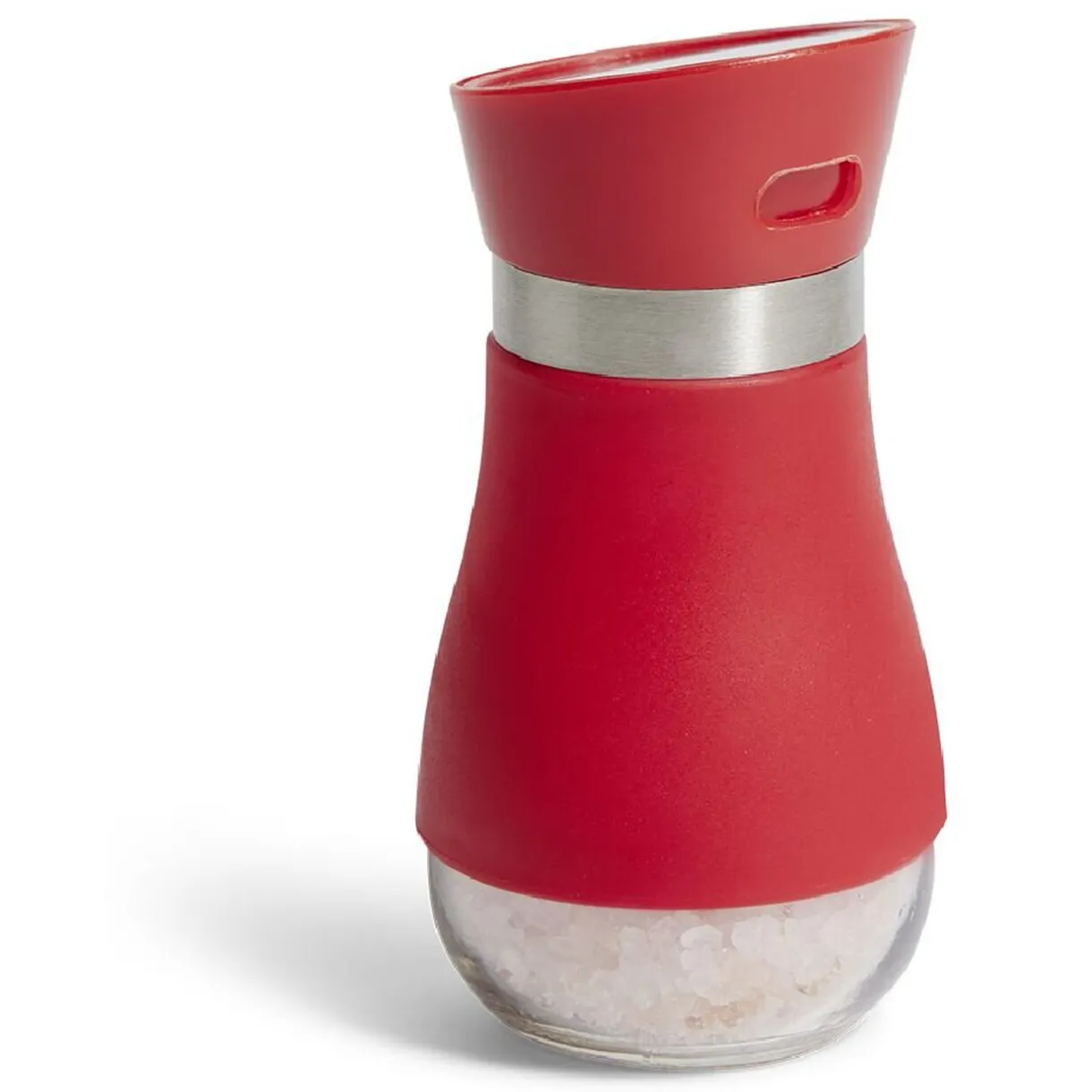 Gifi Salière et poivrière 130ml verre et plastique rouge New