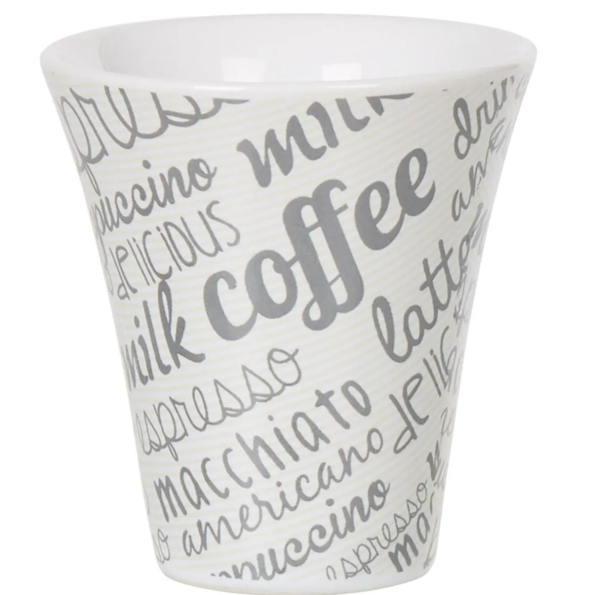 Gifi Service à café faïence ardoise gris blanc 6 personnes Sale