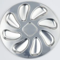 Gifi Service à huitres en inox 13 pièces avec couteau/fourchettes/assiettes Online