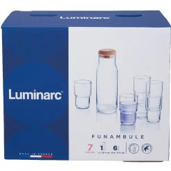 Gifi Service 7 pièces carafe et verre x6 Best
