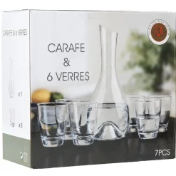 Gifi Service 6 verres à eau et 1 carafe Online