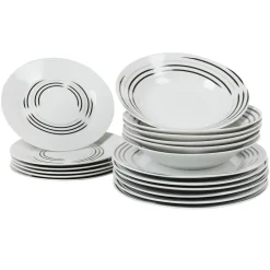 Gifi Service de table assiettes motif lignes Online