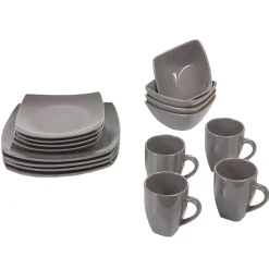 Gifi Service vaisselle 16 pièces gris Outlet