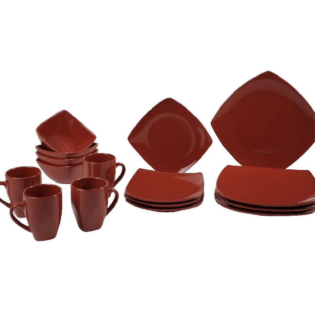 Gifi Service vaisselle 16 pièces rouge Online