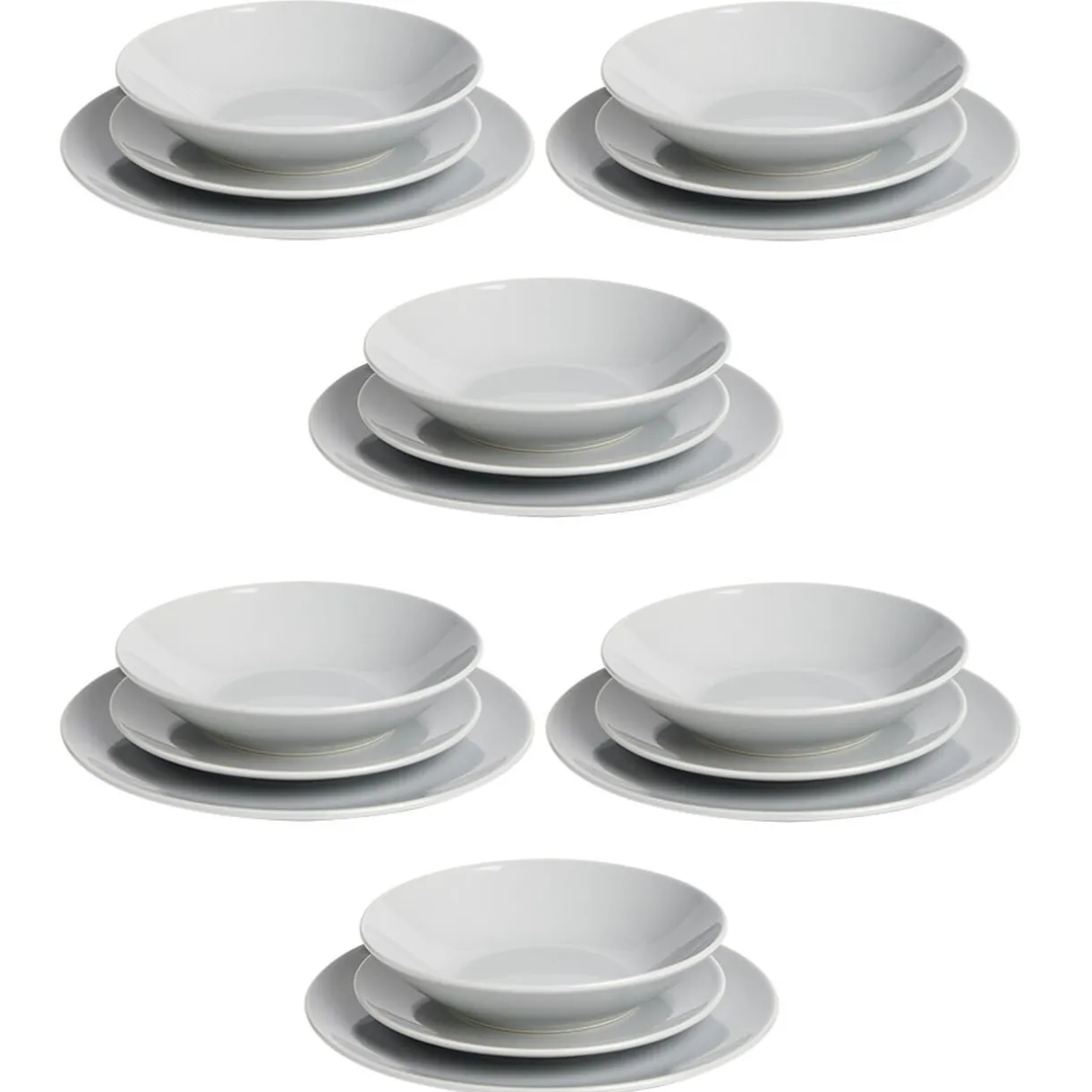 Gifi Service vaisselle 18 pièces céramique gris