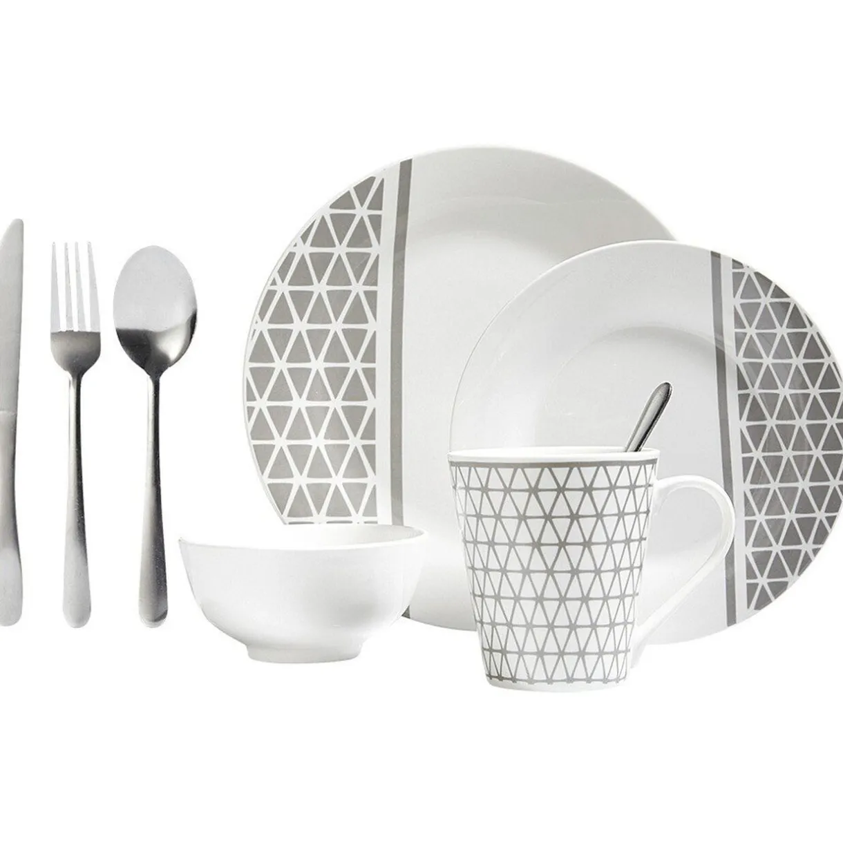 Gifi Service vaisselle en porcelaine 32 pièces