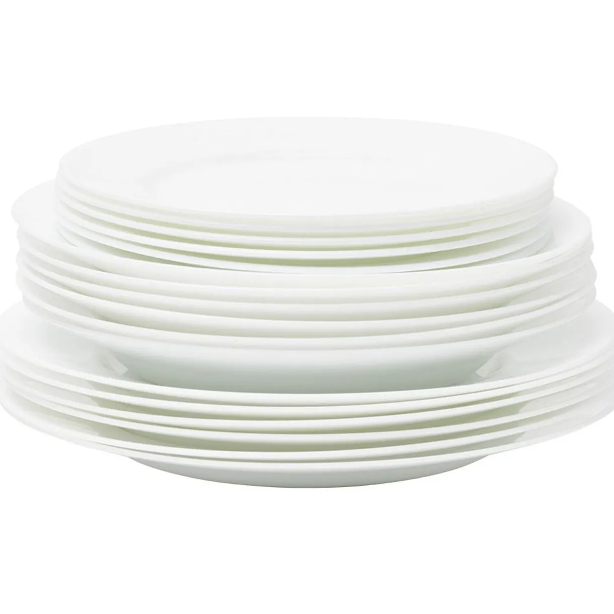 Gifi Service vaisselle Luminarc verre blanc 18 pièces