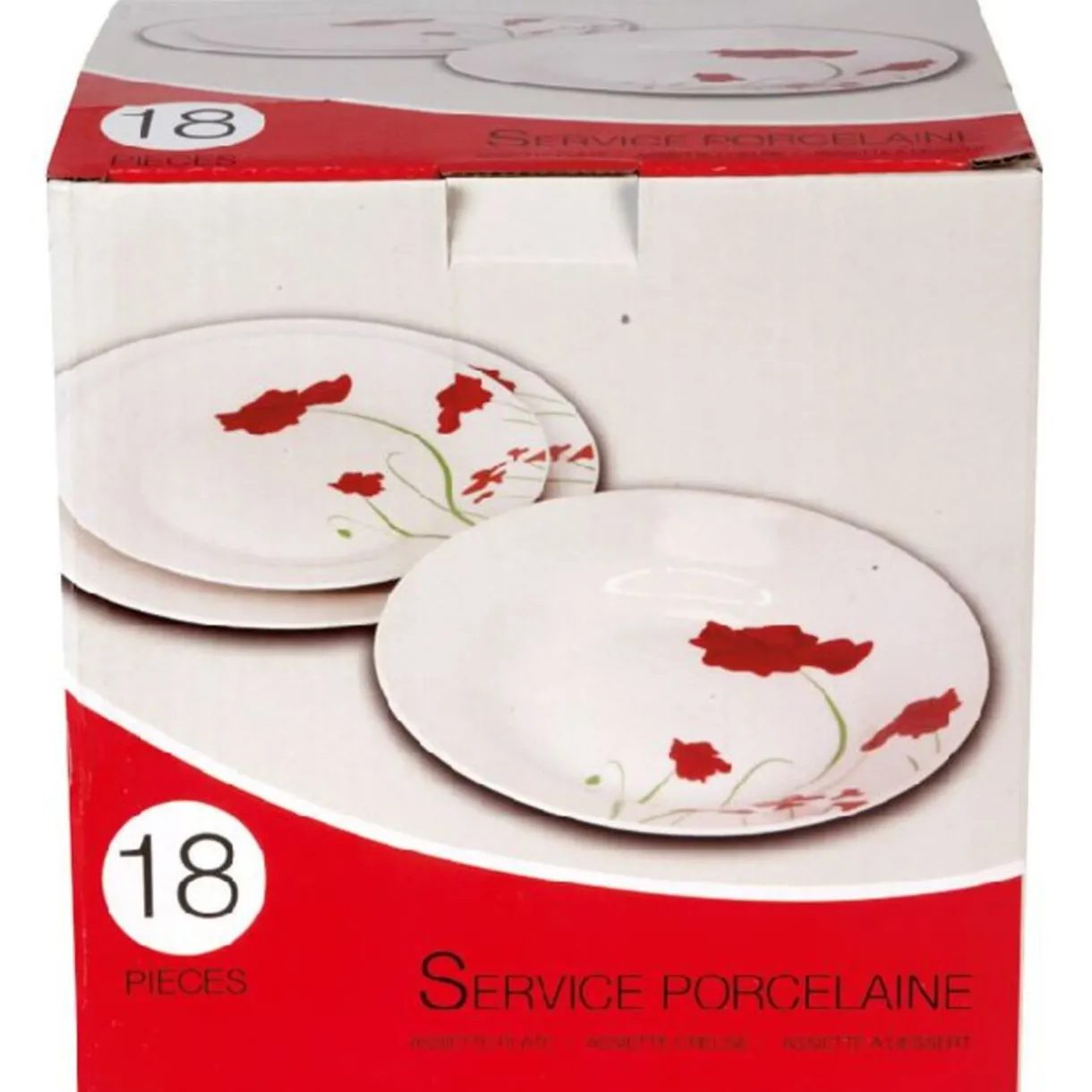 Gifi Service vaisselle porcelaine 18 pièces Discount