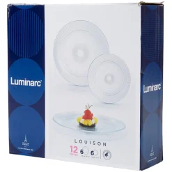 Gifi Service vaisselle transparent Louison Luminarc 12 pièces