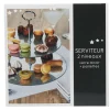 Gifi Serviteur 2 niveaux verre transparent pailleté Discount