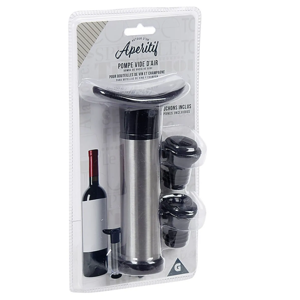 Gifi Set 1 pompe à vide + 2 bouchons à vin