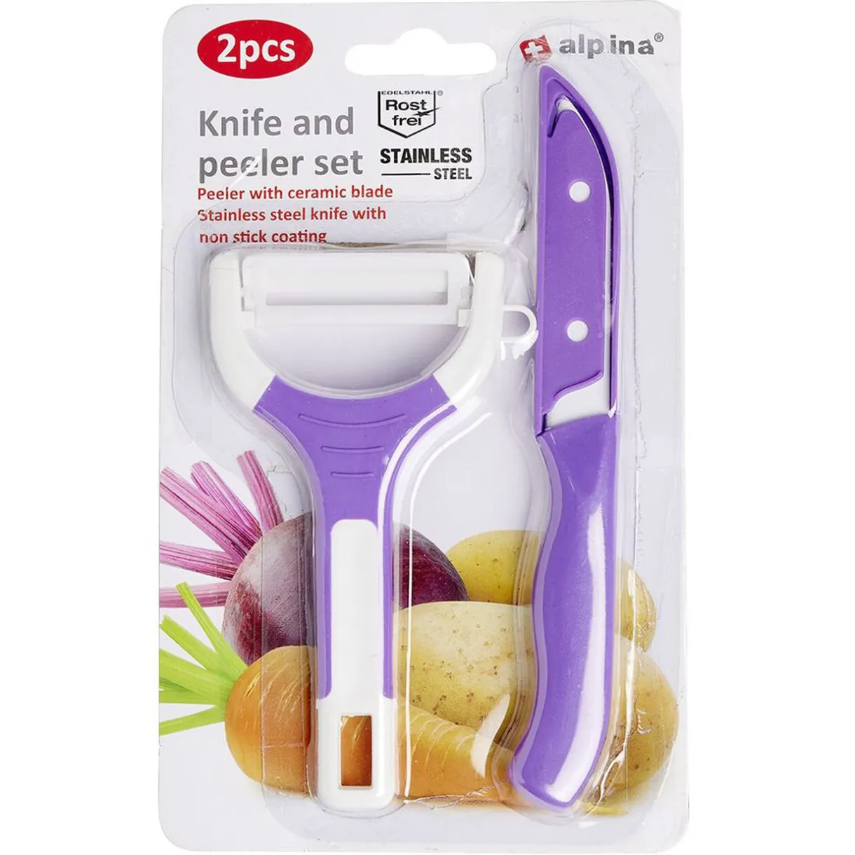 Gifi Set Couteau + Éplucheur L12 cm