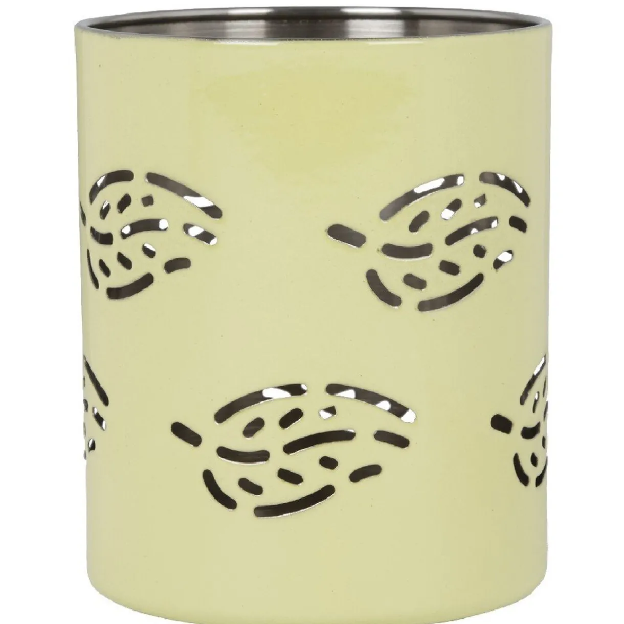 Gifi Set passoire, saladier, porte-ustensiles vert design feuille Discount