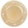 Gifi Sous assiette décoration doré bordure étoiles Clearance
