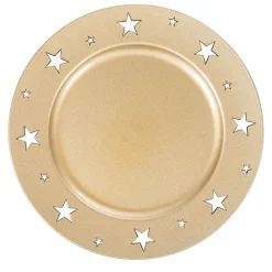Gifi Sous assiette décoration doré bordure étoiles Clearance