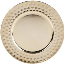 Gifi Sous assiette plastique doré effet diamant Discount