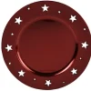 Gifi Sous assiette plastique rouge motif étoiles Best