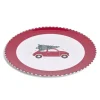 Gifi Sous assiette rond Noël rouge motif voiture Ø33cm New