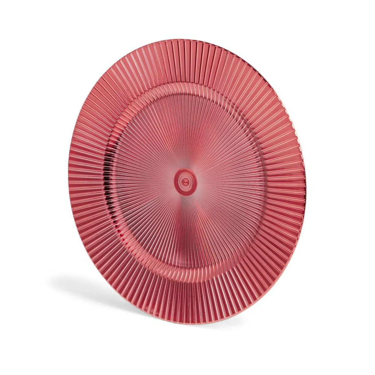 Gifi Sous assiette rond strié rouge Ø33cm Hot