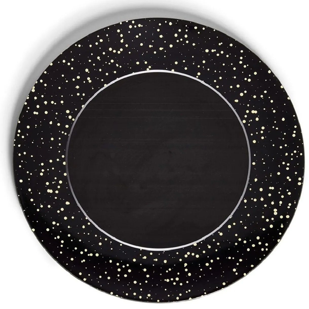 Gifi Sous assiette ronde noir et doré Ø33cm