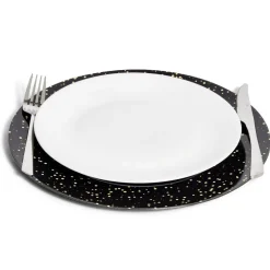 Gifi Sous assiette ronde noir et doré Ø33cm