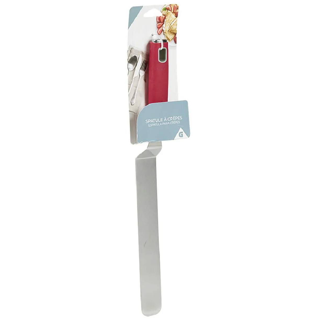Gifi Spatule à crêpe inox manche en polypropylène rouge