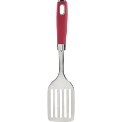 Gifi Spatule ajourée en inox avec manche en polypropylène rouge Hot
