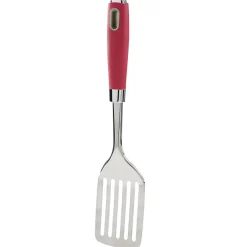 Gifi Spatule ajourée en inox avec manche en polypropylène rouge Hot