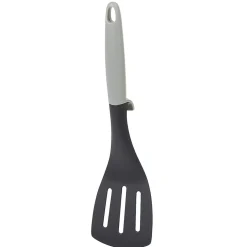 Gifi Spatule ajourée polyamide manche en polypropylène gris noir New