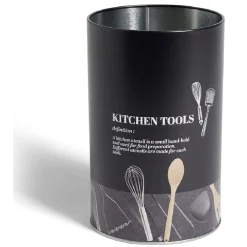 Gifi Support à ustensiles en métal noir design Kitchen tools Ø11xH17,4cm Clearance