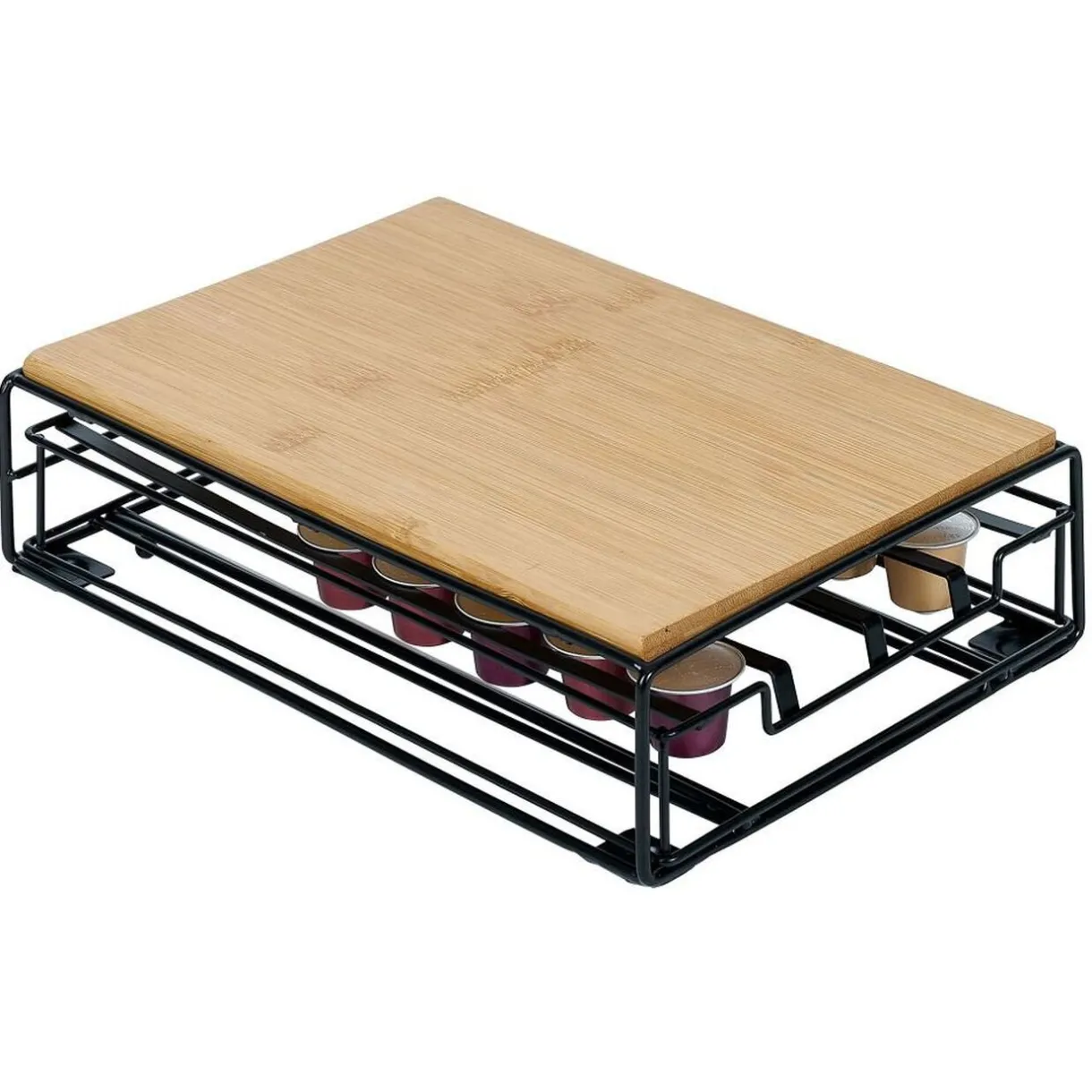 Gifi Support machine à café avec tiroir à capsules 21x31xH7,5cm Hot