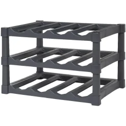 Gifi Support pour 12 bouteilles en plastique noir Outlet