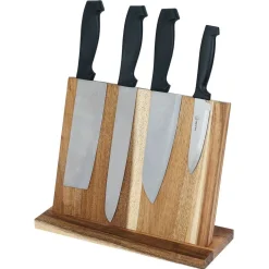 Gifi Support pour couteaux bois d'acacia 26,9x10,3xH21cm Outlet