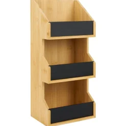 Gifi Étagère 3 niveaux bambou naturel 40x18xH13cm