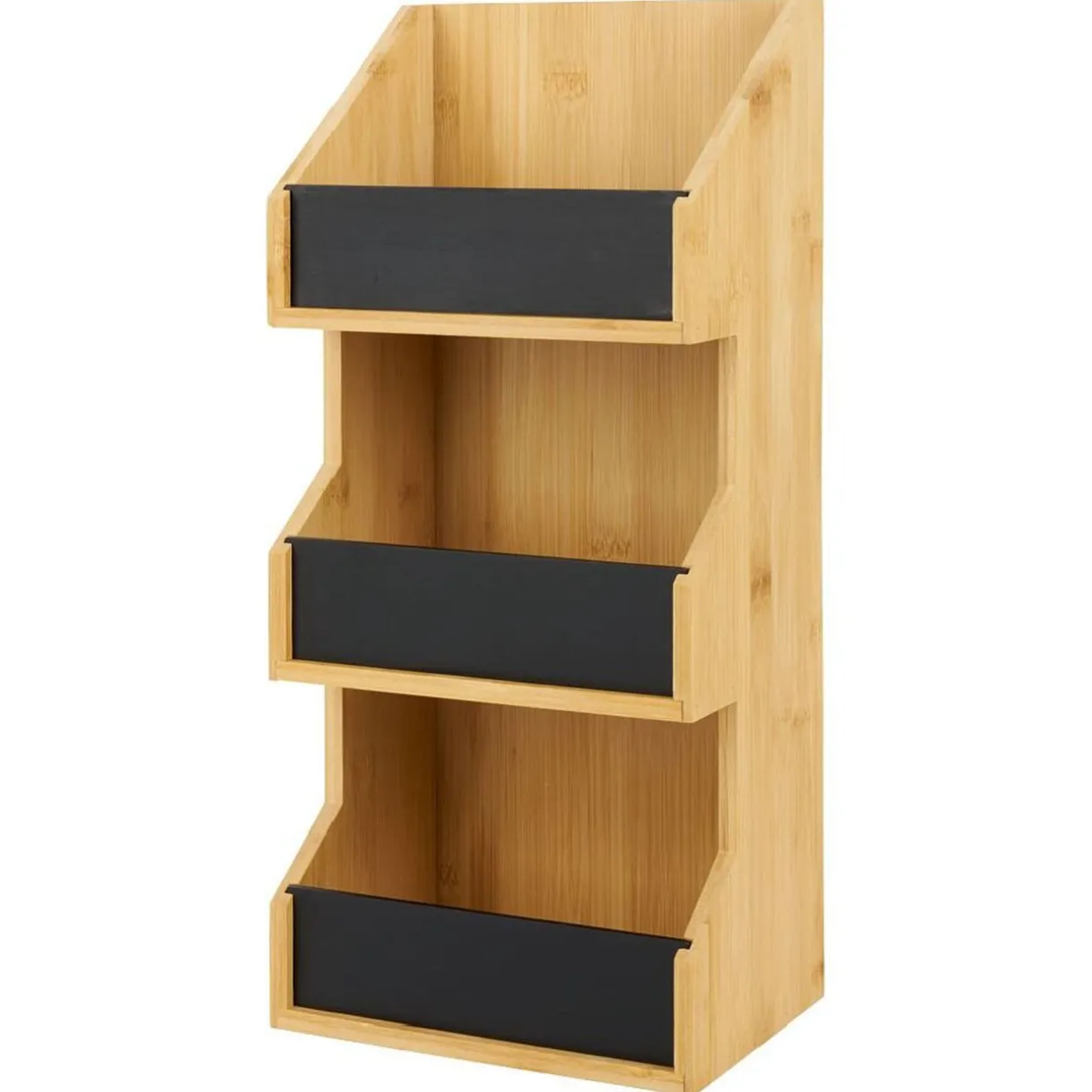 Gifi Étagère 3 niveaux bambou naturel 40x18xH13cm