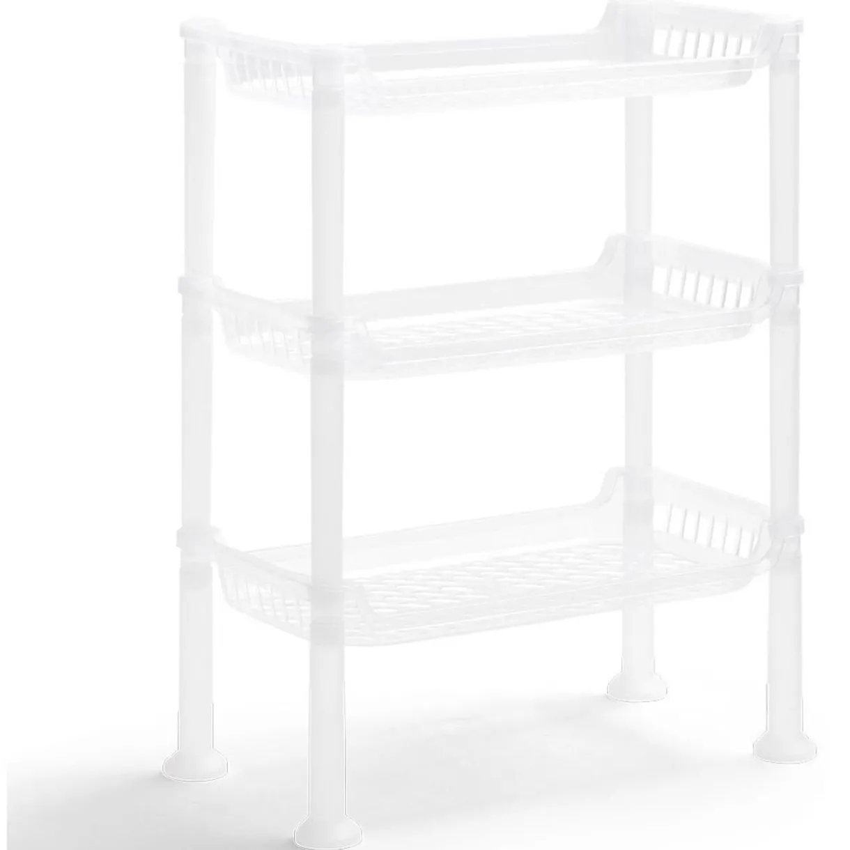 Gifi Étagère à poser 3 niveaux plastique transparent 32,5x18xH.33,5cm Discount