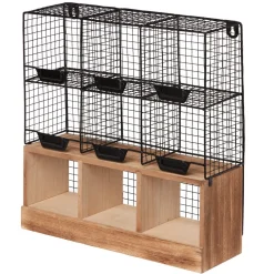 Gifi Étagère de cuisine 6 casiers pour épices noir naturel Discount