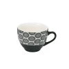 Gifi Tasse à café en porcelaine motif rosace noir blanc 22 cl