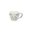 Gifi Tasse à expresso en porcelaine motif Carreau de ciment gris 9 cl