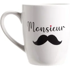 Gifi Tasse en céramique Monsieur ou Madame H12 cm Sale