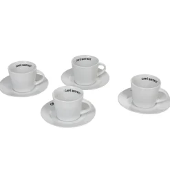 Gifi Tasse expresso et sous tasse café bistrot blanc x 4 Hot