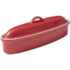 Gifi Terrine avec couvercle ovale rouge et blanche Online