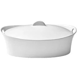 Gifi Terrine avec couvercle ovale blanche Discount