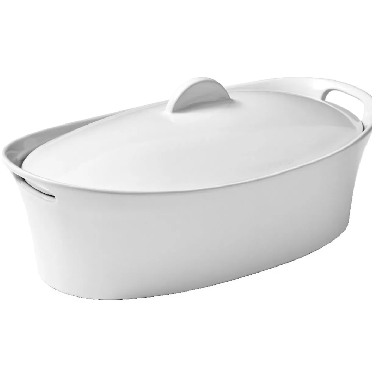 Gifi Terrine avec couvercle ovale blanche Discount