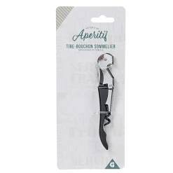 Gifi Tire bouchon de sommelier noir argent