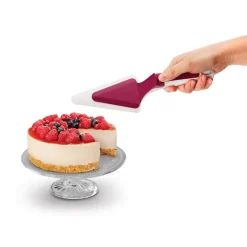 Gifi Tranche pelle à tarte Metaltex avec poussoir blanc et rouge Outlet