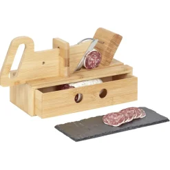 Gifi Trancheuse à saucisson avec tiroir et plateau ardoise Hot