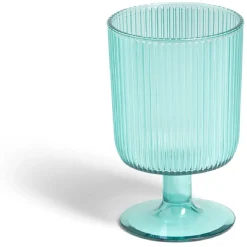 Gifi Verre à pied strié 300ml plastique Ø8xH12,5cm- 3 coloris Best