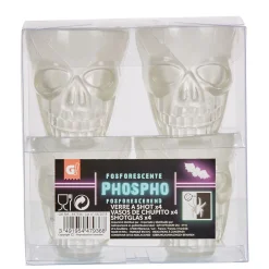 Gifi Verre à shooter tête de mort phosphorescent x4