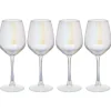 Gifi Verre à vin transparent irisé x4